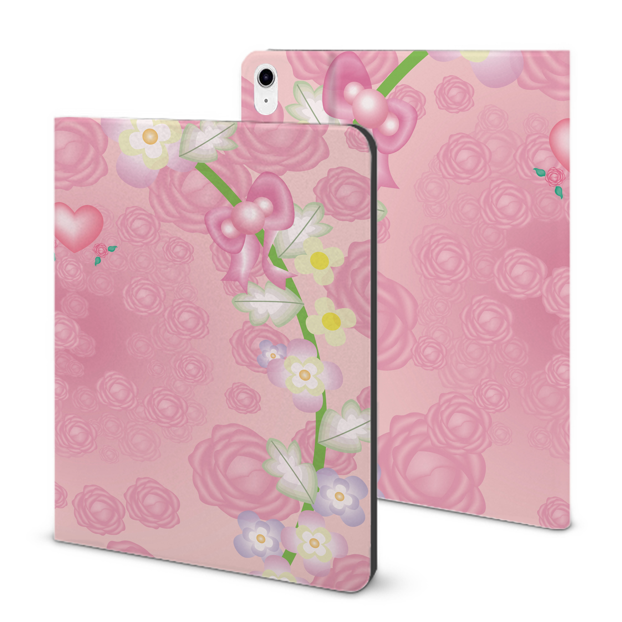 （画像用） Hello Kitty ハローキティ IPad ケース ブック型 PUレザー TPU 耐衝撃 軽量 薄型 ペン収納なし 全面保護 IPad 各モデル対応